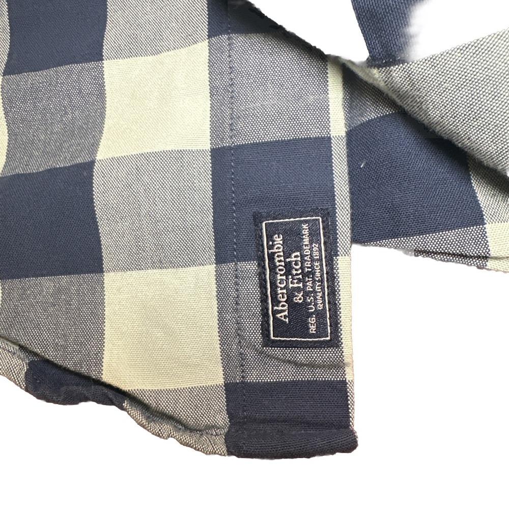 Abercrombie & Fitch Button Down Shirt Blue/Green Check Men's Size Small - Picture 5 of 5